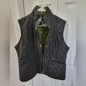 Barbour Women's Vest, size 10, Green and Black